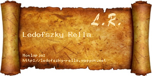 Ledofszky Rella névjegykártya